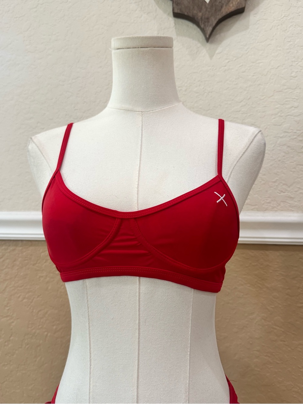 Boutine LA Red Two-Piece Bikini Set with Ties - Picture 2 of 7